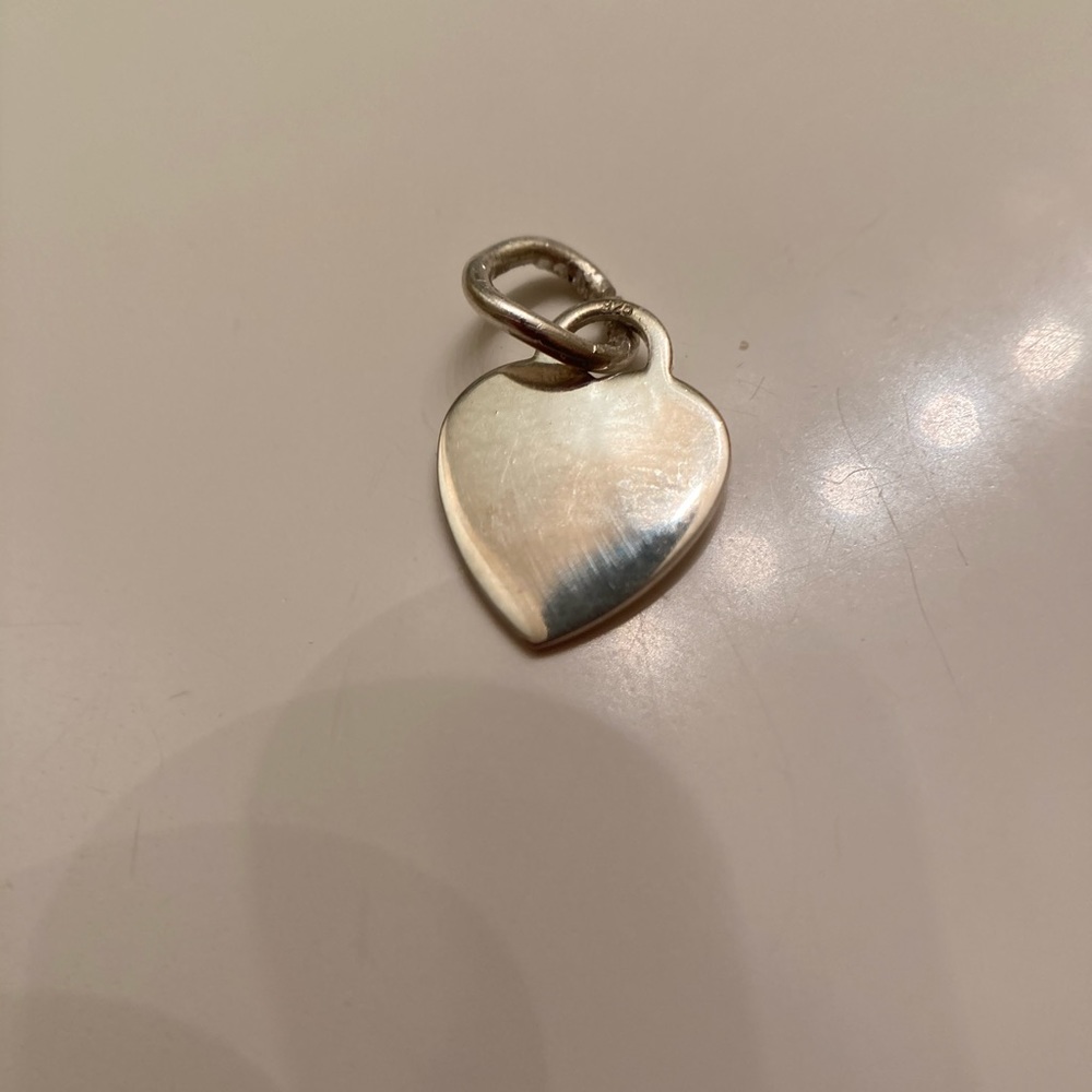 Heart charm sterling silver 925 with loop - Picture 3 of 3